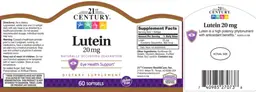 Label for Lutein 20 mg