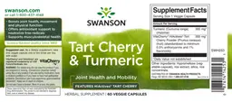 Label for Tart Cherry & Turmeric