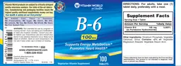 Label for B-6 100 mg