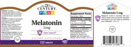 Label for Melatonin 5 mg