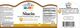 Label for Niacin Inositol Hexanicotinate 500 mg