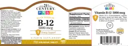 Label for B-12 5000 mcg