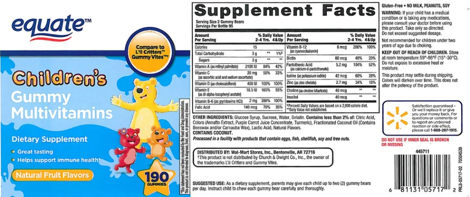 Label for Children's Gummy Multivitamins