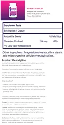 Label for Chromium Picolinate High Potency