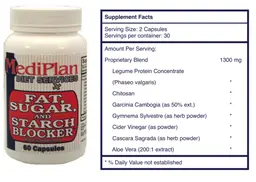 Label for Fat, Sugar, and Starch Blocker