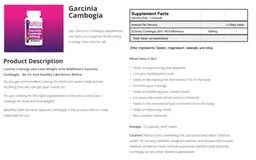 Label for Garcinia Cambogia 800 mg