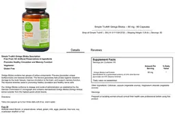 Label for Ginkgo Biloba 60 mg