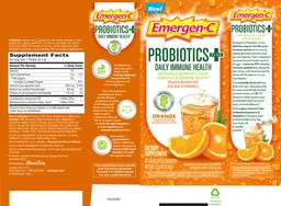 Label for Probiotics + Orange