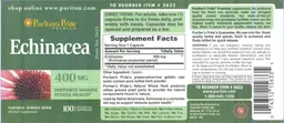 Label for Echinacea 400 mg