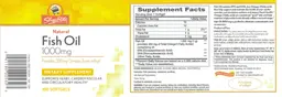 Label for Natural Fish Oil 1000 mg