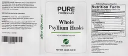 Label for Whole Psyllium Husks