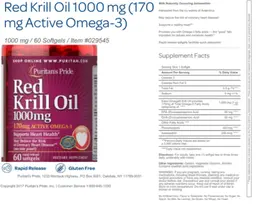 Label for Red Krill Oil 1000 mg