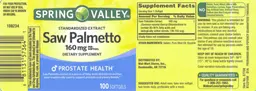 Label for Standardized Extract Saw Palmetto 160 mg