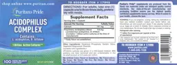 Label for Acidophilus Complex