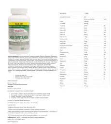 Label for Multivitamin Adults 50+