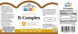 Label for B-Complex Cherry Flavor Tablets