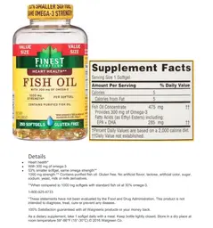 Label for Fish Oil with 300 mg of Omega-3