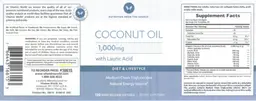 Label for Coconut Oil 1,000 mg