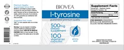 Label for L-Tyrosine 500 mg