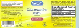 Label for Glucosamine 2000 mg