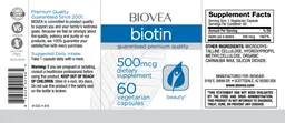 Label for Biotin 500 mcg