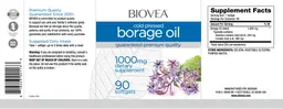 Label for Borage Oil 1000 mg