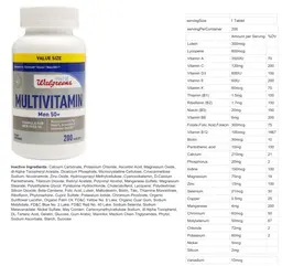 Label for Multivitamin Men 50+
