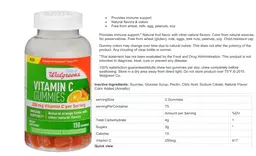 Label for Vitamin C Gummies 250 mg