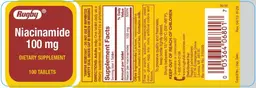 Label for Niacinamide 100 mg