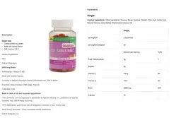 Label for Hair, Skin & Nails Gummies