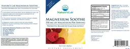Label for Magnesium Soothe 350 mg Raspberry Lemon