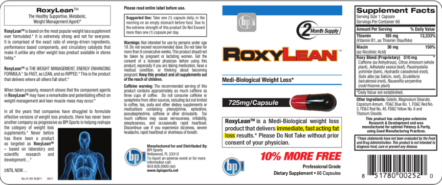 Label for RoxyLean