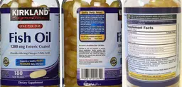 Label for Fish Oil 1200 mg