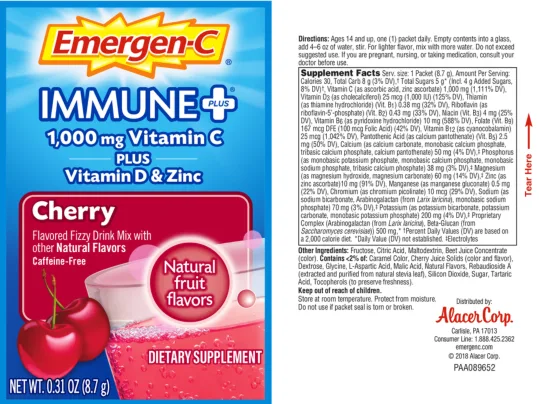 Label for Immune+ Cherry
