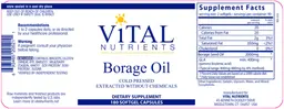 Label for Borage Oil