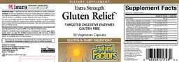 Label for Extra Strength Gluten Relief