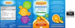 Label for Immune+ Chewables Orange Blast