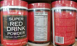 Label for Super Red Drink Powder