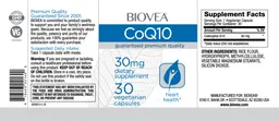 Label for CoQ10 30 mg