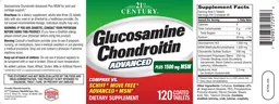 Label for Glucosamine Chondroitin Advanced plus 1500 mg MSM