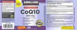 Label for CoQ10 300 mg