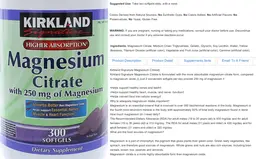 Label for Magnesium Citrate 250 mg