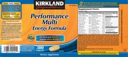 Label for Performance Multi Energy Formula