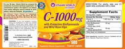 Label for C-1000 mg With Protective Bioflavonoids And Wild Rose Hips