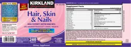 Label for Hair, Skin & Nails Strawberry Cream Flavored Coating