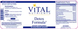 Label for Detox Formula