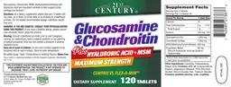 Label for Glucosamine & Chondroitin plus Hyaluronic Acid + MSM
