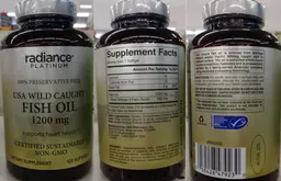Label for USA Wild Caught Fish Oil 1200 mg
