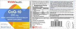 Label for CoQ-10 200 mg