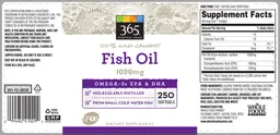 Label for Fish Oil 1000 mg